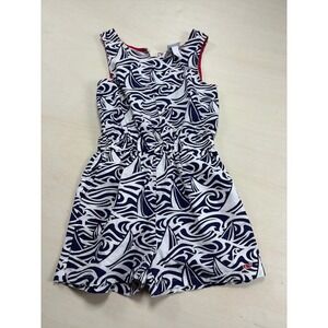 Vineyard Vines for Target Girls Navy White Sailboat  Romper 5TNautical Cotton
